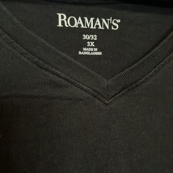 5/25🔥 Plus size black vneck tee - Picture 5 of 5